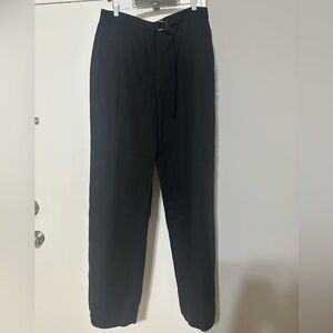 Women’s Black French 42 / US 32W Sandro Straight Leg High Waisted Pants